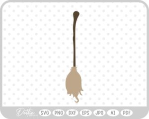 Witches Broom SVG PNG DXF – Cricut Silhouette Cutting File