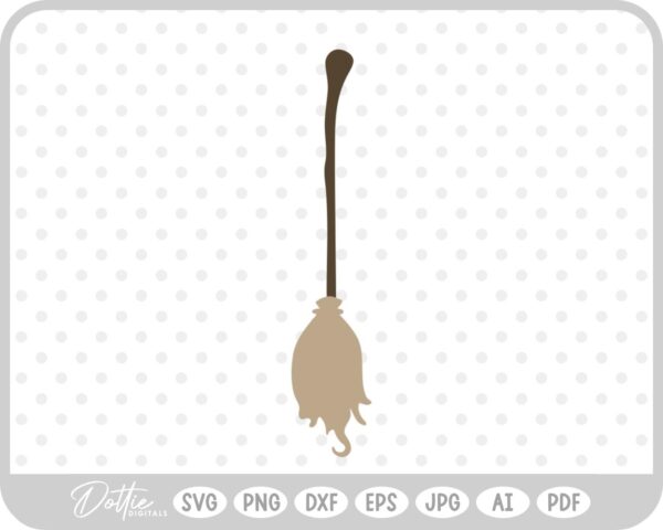 Witches Broom SVG PNG DXF – Cricut Silhouette Cutting File