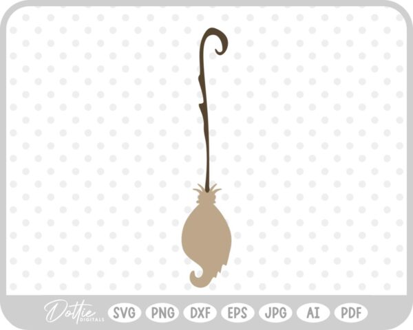 Witches Broom SVG PNG DXF – Cricut Silhouette Cutting File