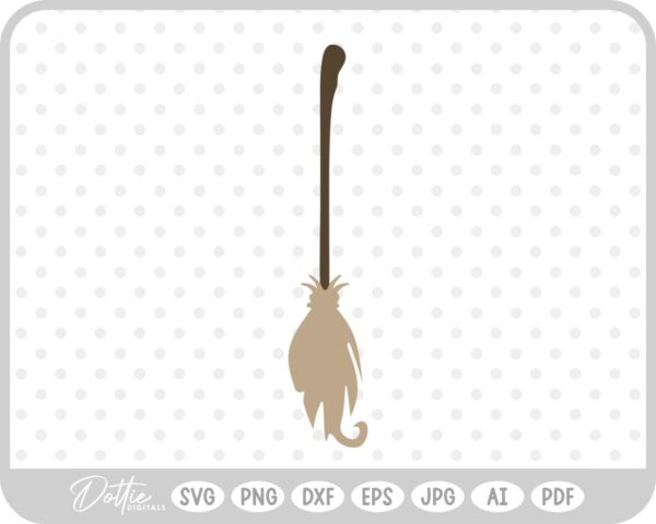 Witches Broom SVG PNG DXF – Cricut Silhouette Cutting File