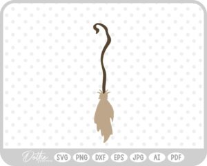 Witches Broom SVG PNG DXF – Cricut Silhouette Cutting File