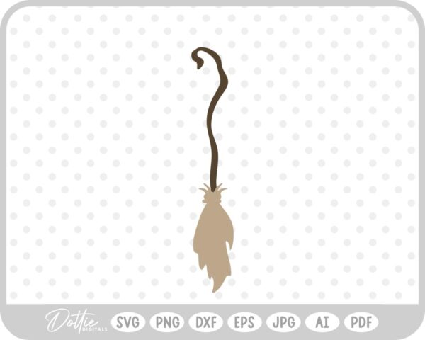 Witches Broom SVG PNG DXF – Cricut Silhouette Cutting File