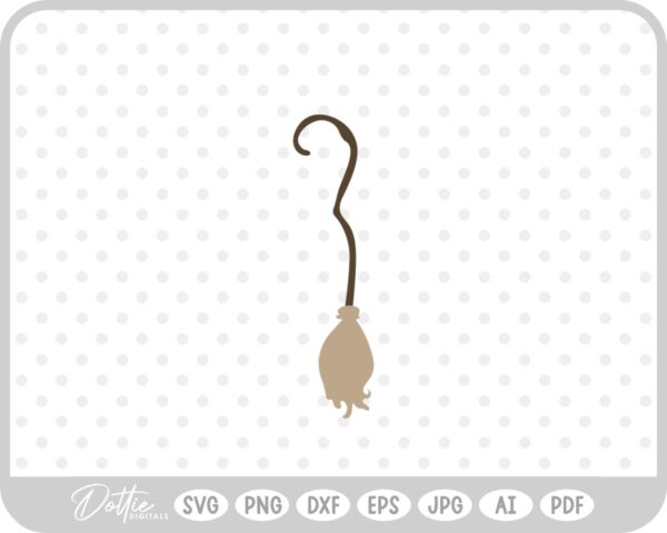 Witches Broom SVG PNG DXF – Cricut Silhouette Cutting File
