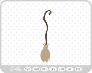 Witches Broom SVG PNG DXF – Cricut Silhouette Cutting File