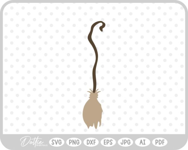 Witches Broom SVG PNG DXF – Cricut Silhouette Cutting File