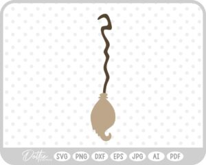 Witches Broom SVG PNG DXF – Cricut Silhouette Cutting File