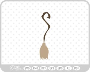 Witches Broom SVG PNG DXF – Cricut Silhouette Cutting File