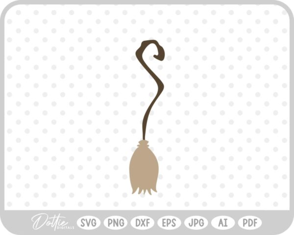 Witches Broom SVG PNG DXF – Cricut Silhouette Cutting File