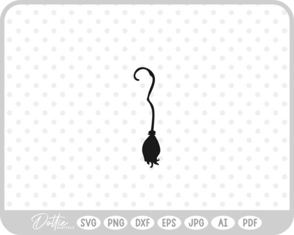 Witches Broomstick SVG PNG DXF – Cricut Silhouette Cutting File