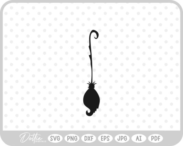 Witches Broomstick SVG PNG DXF – Cricut Silhouette Cutting File
