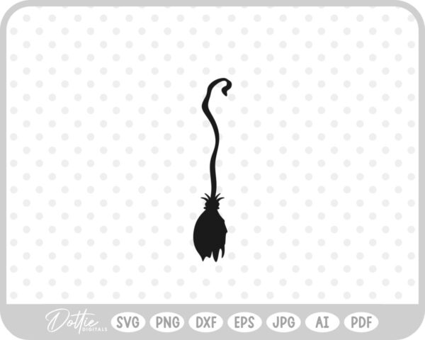 Witches Broomstick SVG PNG DXF – Cricut Silhouette Cutting File