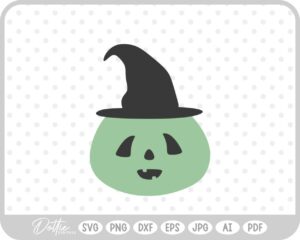 Pumpkin Jack o Lantern Witch Hat Halloween Autumn Fall SVG PNG DXF – Cricut Silhouette Cutting File
