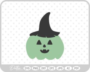 Pumpkin Jack o Lantern Witch Hat Halloween Autumn Fall SVG PNG DXF – Cricut Silhouette Cutting File