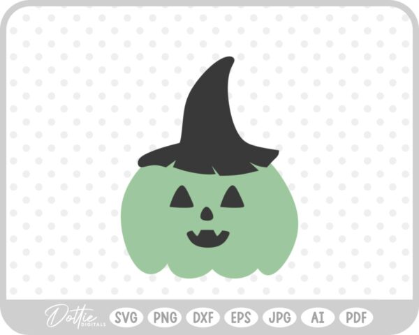 Pumpkin Jack o Lantern Witch Hat Halloween Autumn Fall SVG PNG DXF – Cricut Silhouette Cutting File