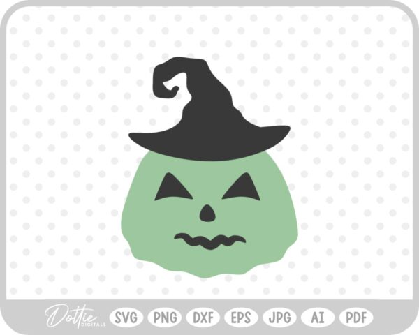 Pumpkin Jack o Lantern Witch Hat Halloween Autumn Fall SVG PNG DXF – Cricut Silhouette Cutting File