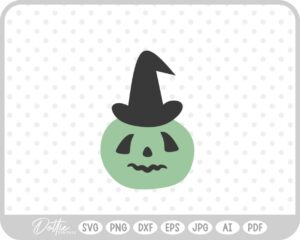 Pumpkin Jack o Lantern Witch Hat Halloween Autumn Fall SVG PNG DXF – Cricut Silhouette Cutting File