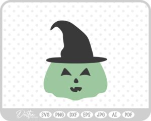 Pumpkin Jack o Lantern Witch Hat Halloween Autumn Fall SVG PNG DXF – Cricut Silhouette Cutting File