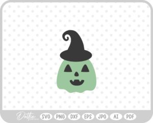 Pumpkin Jack o Lantern Witch Hat Halloween Autumn Fall SVG PNG DXF – Cricut Silhouette Cutting File