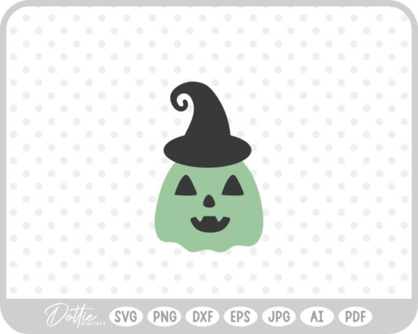 Pumpkin Jack o Lantern Witch Hat Halloween Autumn Fall SVG PNG DXF – Cricut Silhouette Cutting File