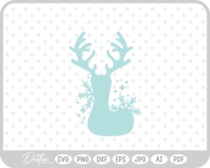 L Festive Christmas Alphabet Letter Antler Santa SVG PNG DXF – Cricut Silhouette Cutting File