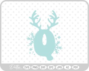 Q Festive Christmas Alphabet Letter Antler Santa SVG PNG DXF – Cricut Silhouette Cutting File