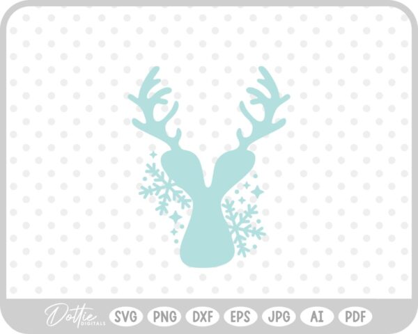 Y Festive Christmas Alphabet Letter Antler Santa SVG PNG DXF – Cricut Silhouette Cutting File