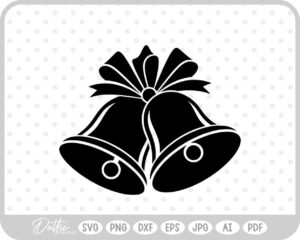 Bells Christmas Wedding Bell Sleigh SVG PNG DXF – Cricut Silhouette Cutting File