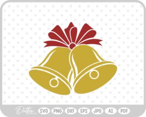 Bells Christmas Wedding Bell Sleigh SVG PNG DXF – Cricut Silhouette Cutting File