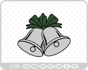 Bells Christmas Wedding Bell Sleigh SVG PNG DXF – Cricut Silhouette Cutting File