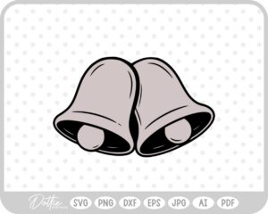 Bells Christmas Wedding Bell Sleigh SVG PNG DXF – Cricut Silhouette Cutting File