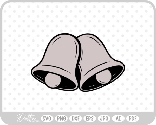 Bells Christmas Wedding Bell Sleigh SVG PNG DXF – Cricut Silhouette Cutting File