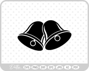 Bells Christmas Wedding Bell Sleigh SVG PNG DXF – Cricut Silhouette Cutting File