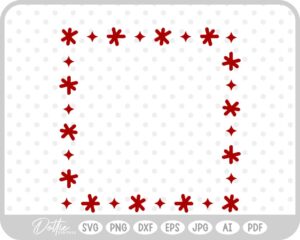 Snowflake Christmas Winter Frame Border Background SVG PNG DXF – Cricut Silhouette Cutting File