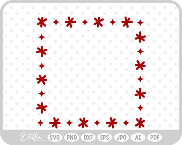 Snowflake Christmas Winter Frame Border Background SVG PNG DXF – Cricut Silhouette Cutting File