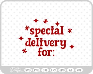 Special Delivery For Gift Christmas Quote Script Text SVG PNG DXF – Cricut Silhouette Cutting File