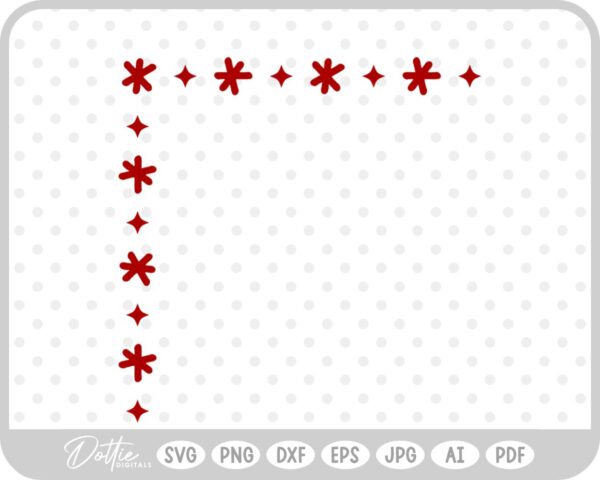 Snowflake Christmas Winter Frame Border Background SVG PNG DXF – Cricut Silhouette Cutting File
