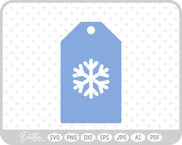 Christmas Tag Gift Present Winter Festive  SVG PNG DXF – Cricut Silhouette Cutting File