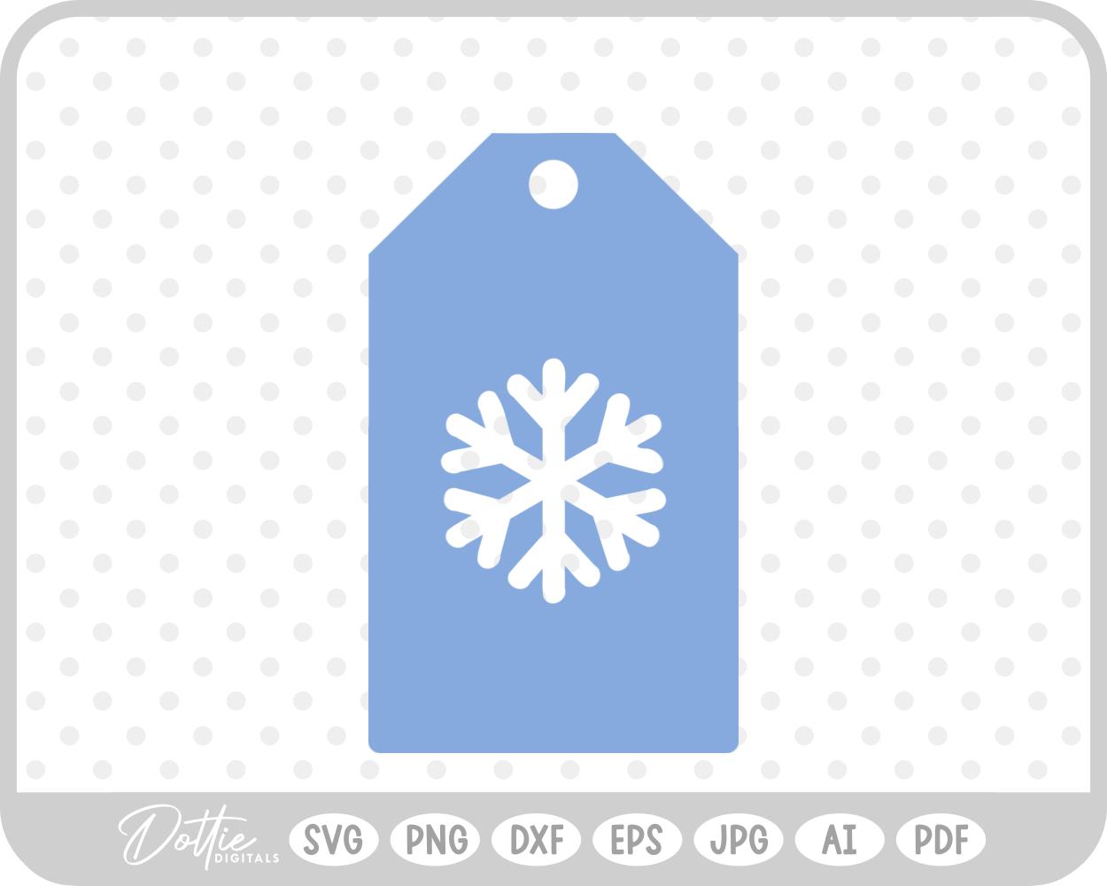 Christmas Tag Gift Present Winter Festive  SVG PNG DXF – Cricut Silhouette Cutting File