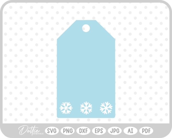 Christmas Tag Gift Present Winter Festive  SVG PNG DXF – Cricut Silhouette Cutting File