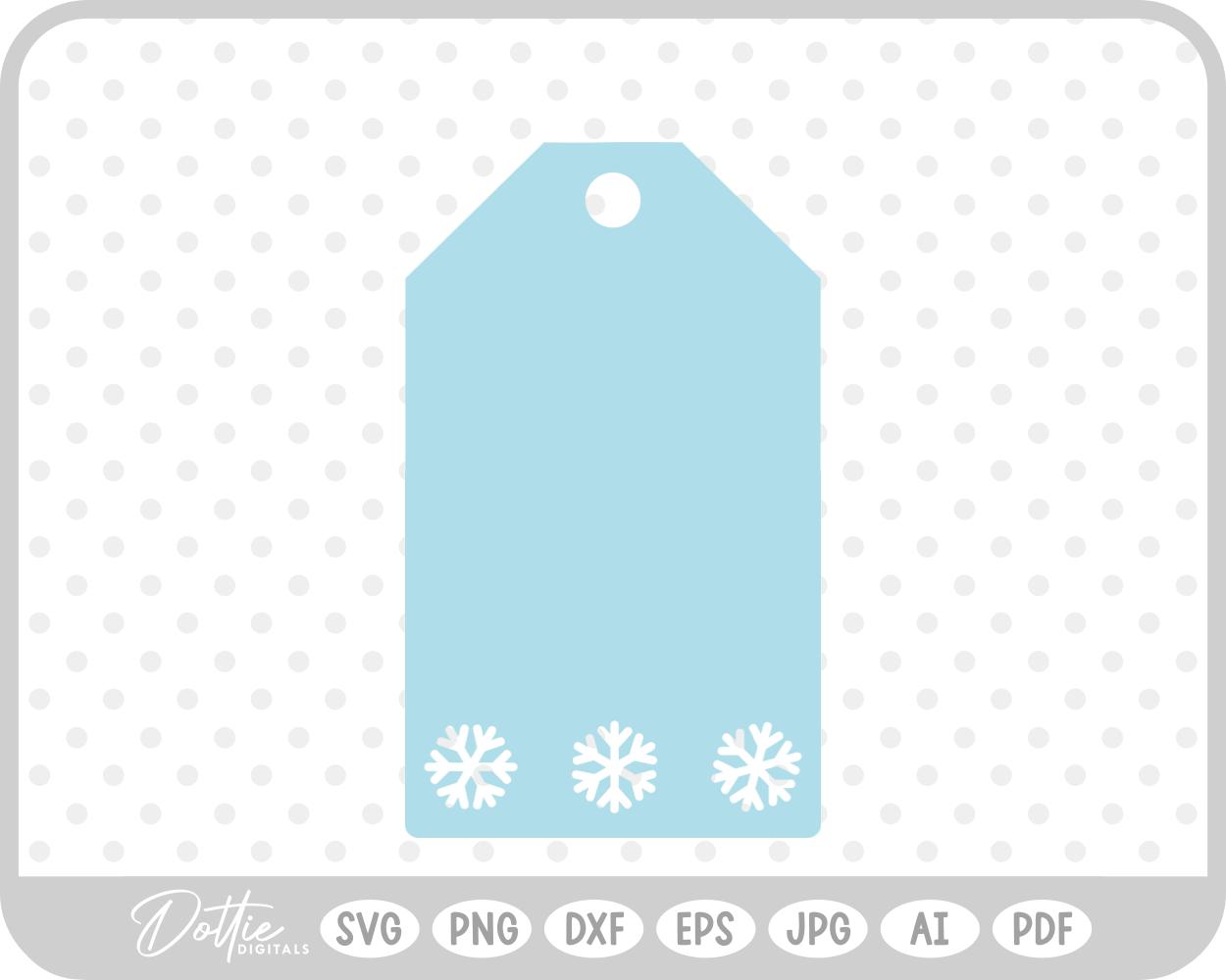 Christmas Tag Gift Present Winter Festive  SVG PNG DXF – Cricut Silhouette Cutting File