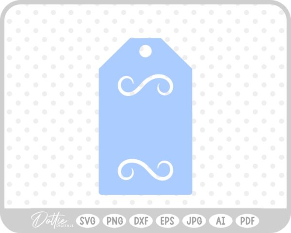 Christmas Tag Gift Present Winter Festive  SVG PNG DXF – Cricut Silhouette Cutting File