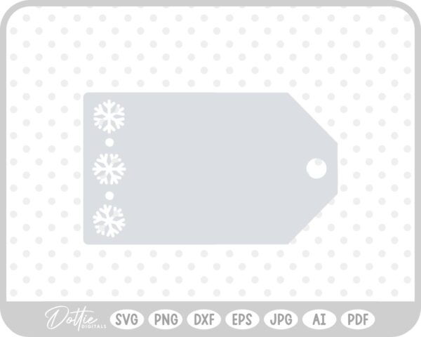 Christmas Tag Gift Present Winter Festive  SVG PNG DXF – Cricut Silhouette Cutting File