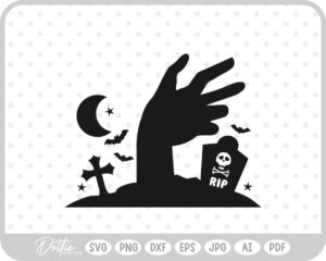 Zombie Hands Grave Halloween SVG PNG DXF – Cricut Silhouette Cutting File