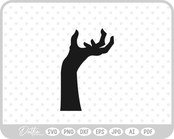 Zombie Hands Tombstone SVG PNG DXF – Cricut Silhouette Cutting File