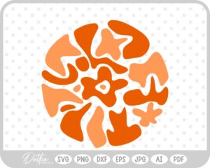 Abstract Flower Pattern Wavy SVG PNG DXF – Cricut Silhouette Cutting File