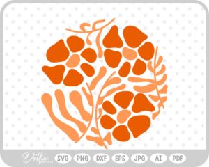 Abstract Flower Pattern Wavy SVG PNG DXF – Cricut Silhouette Cutting File