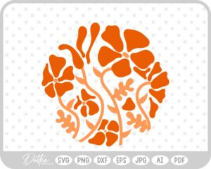 Abstract Flower Pattern Wavy SVG PNG DXF – Cricut Silhouette Cutting File