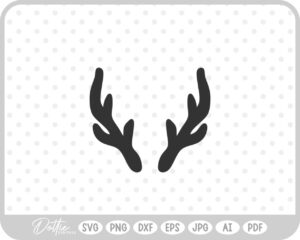 Pair of Antlers SVG PNG DXF – Cricut Silhouette Cutting File