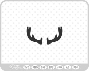 Stag Antlers SVG PNG DXF – Cricut Silhouette Cutting File