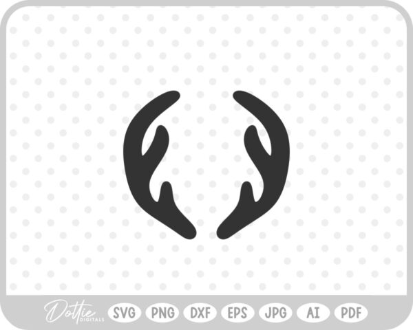 Antlers SVG PNG DXF – Cricut Silhouette Cutting File